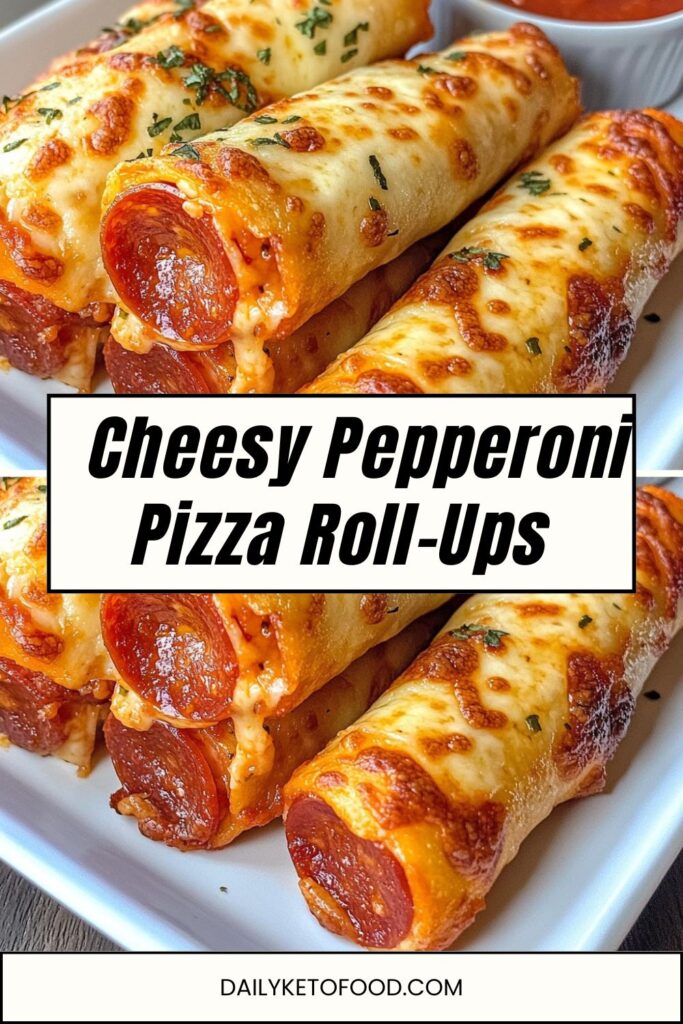 Keto Pepperoni Pizza Roll-Ups