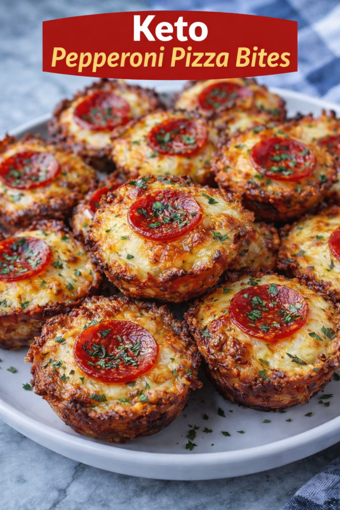 Keto Pepperoni Pizza Bites