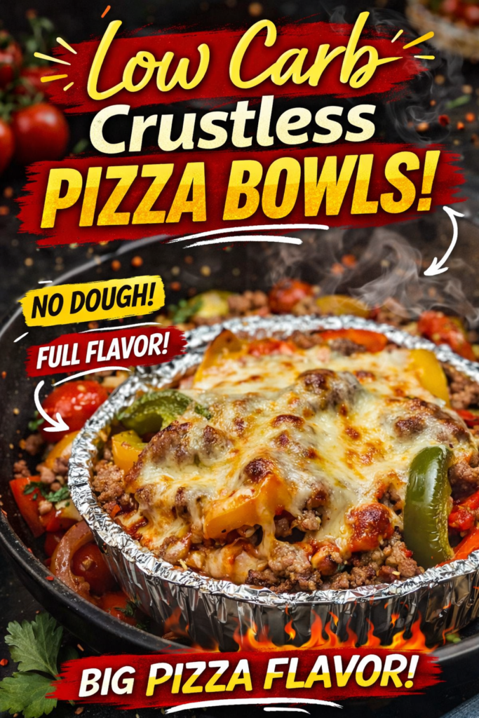 Low Carb Crustless Pizza Bowl