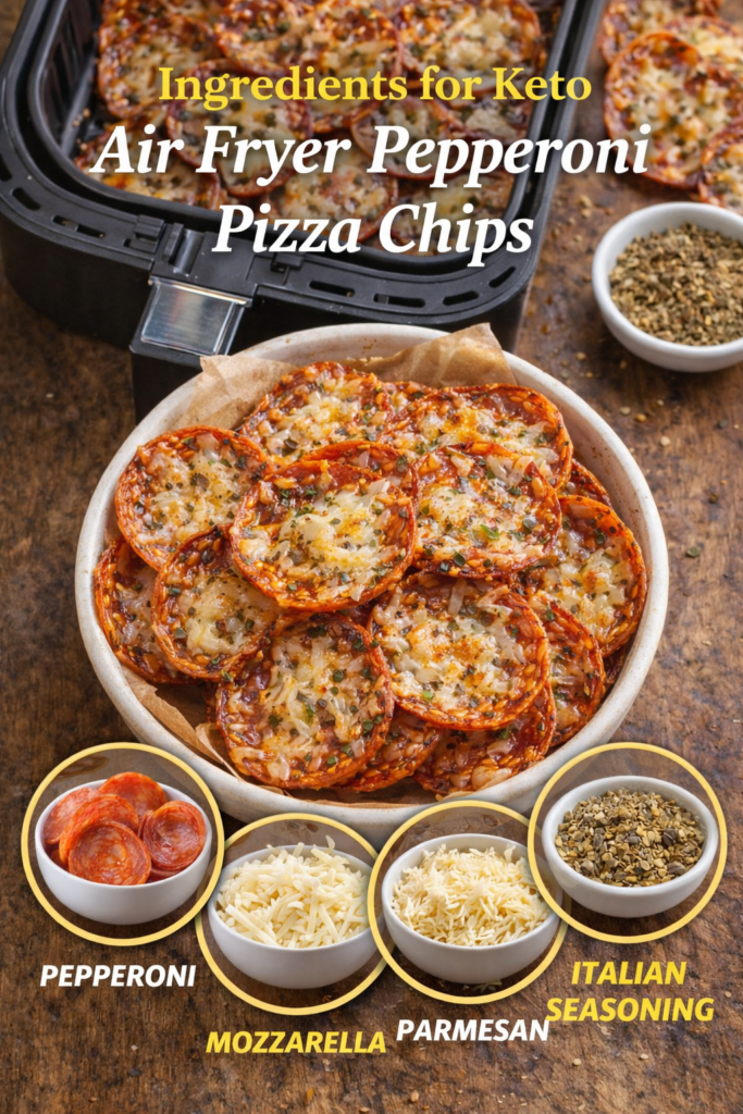 Air Fryer Pepperoni Pizza Chips