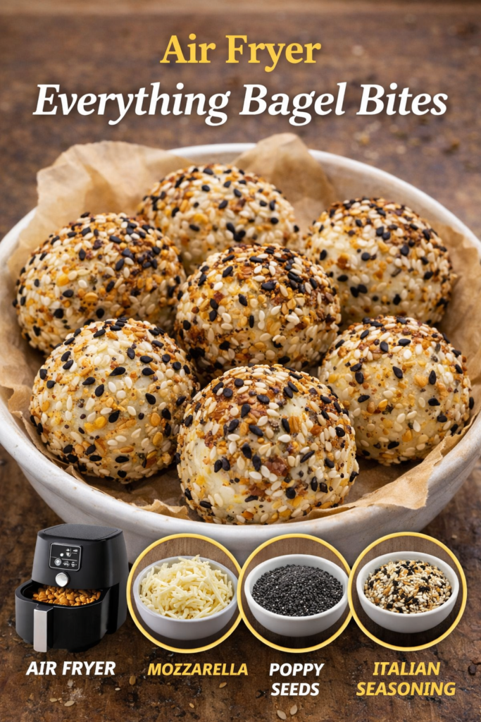 Air Fryer Everything Bagel Bites