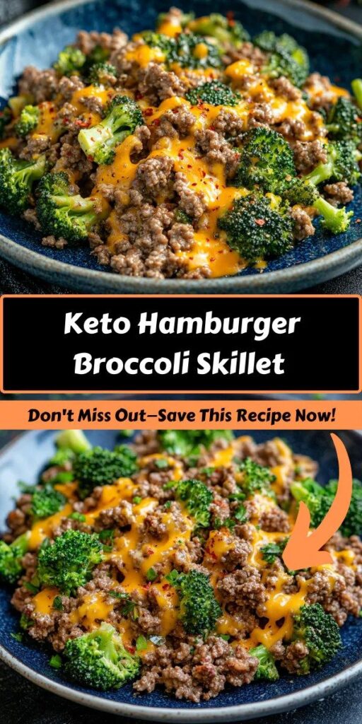 Keto Hamburger Broccoli Skillet