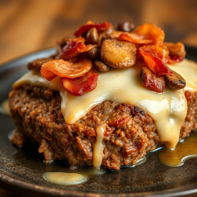 Mushroom Swiss Cheese Meatloaf