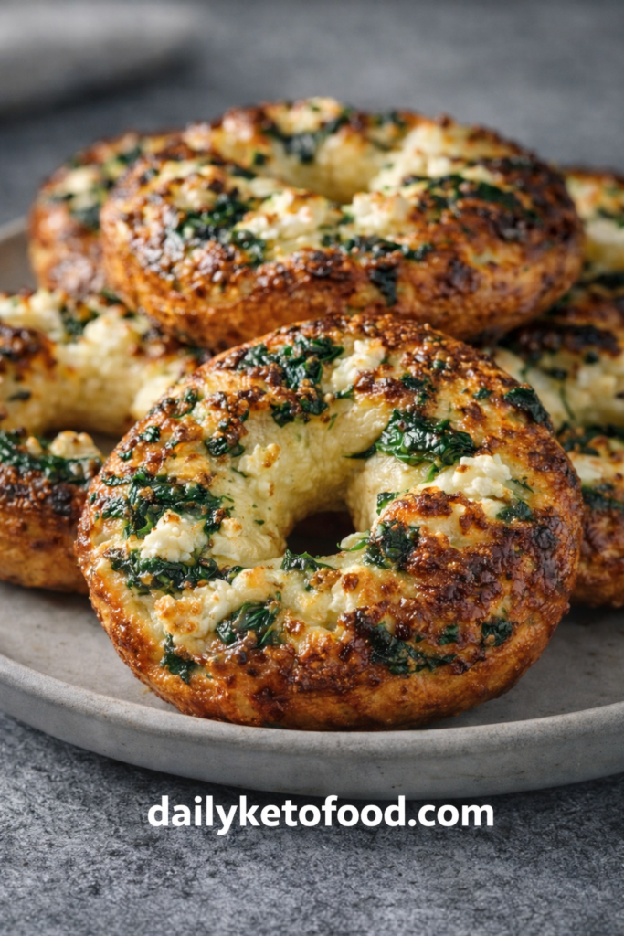 keto-spinach-cottage-cheese-bagels