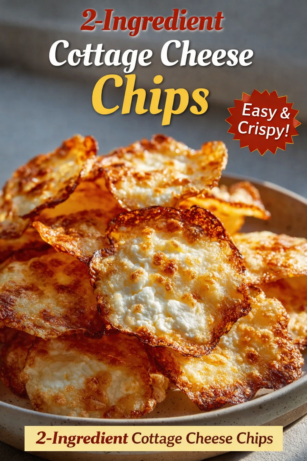 Crispy 2-Ingredient Cottage Cheese Chips
