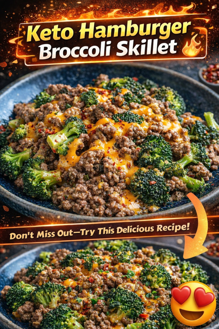 Keto Hamburger Broccoli Skillet